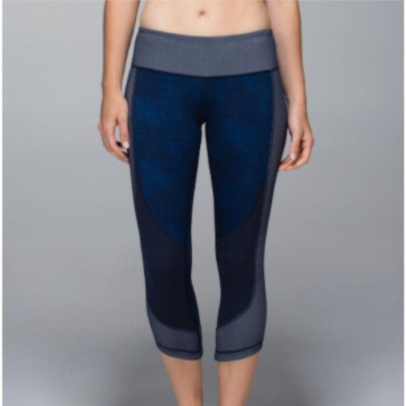 lululemon athletica Pants - Lululemon Wunder Under Crop Sashiko Limited Ed.